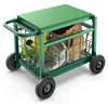 Garden rolling seat cart