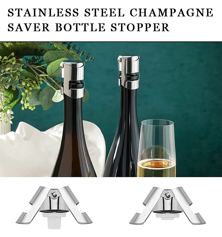 Best Metal Silver Sealer Wine Bottle Champagne Bubbly Stoppers Saver