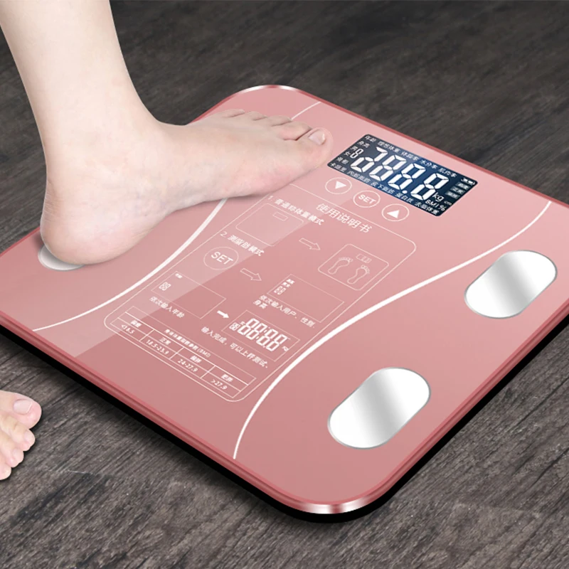 High quality Bathroom Body Fat weighing scale Glass Electronic