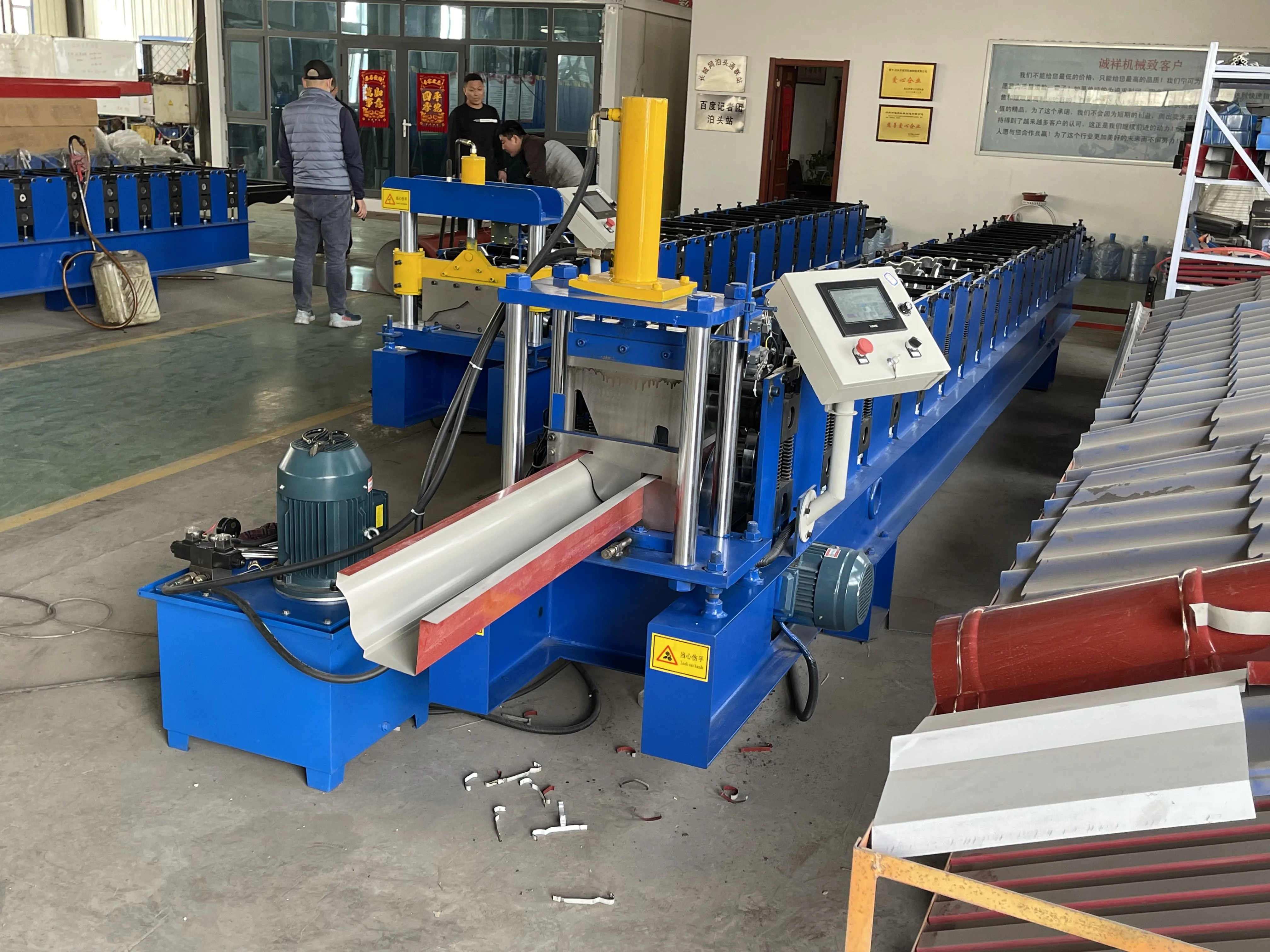 New Automatic Color Steel Galvanized Gutter Roll Forming Machine Heavy Rain Downspout Water Gutter Steel Cold Roll Forming Makin