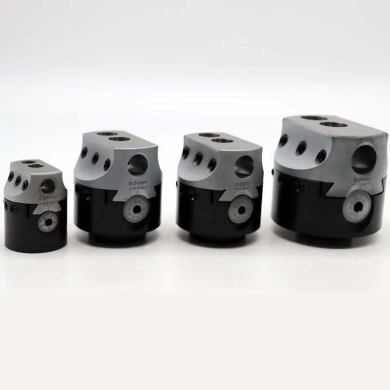 Set Testa Alesatrice F1-12 50mm Con 9 Punte In Metallo Duro - Gambo 12mm, Per Fresatrice CNC, Con Custodia