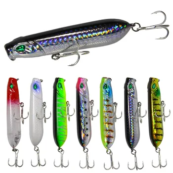 Premium Topwater Popper Bass Fishing Lure 80mm 12.5g & 100mm 18g Crank Bait Realistic Fish Attracting Carp – Popper – view 2