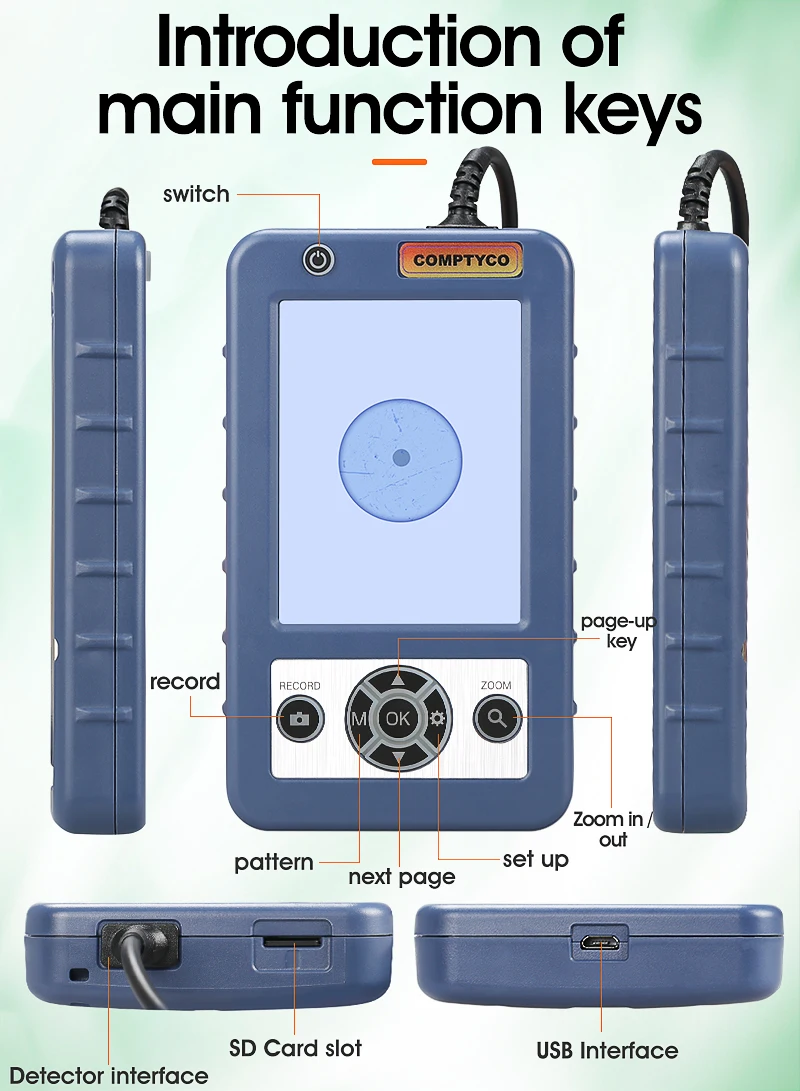 COMPTYCO AUA-400 fiber optic microscope fiber optic cleaner SC/UPC SC/APC interface fiber optic end face detector factory