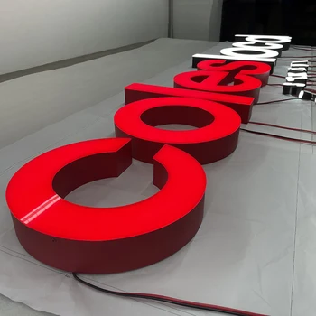 Business signs logo outdoor making acrylic shop wall advertising sign led Frontlit channel letters sign