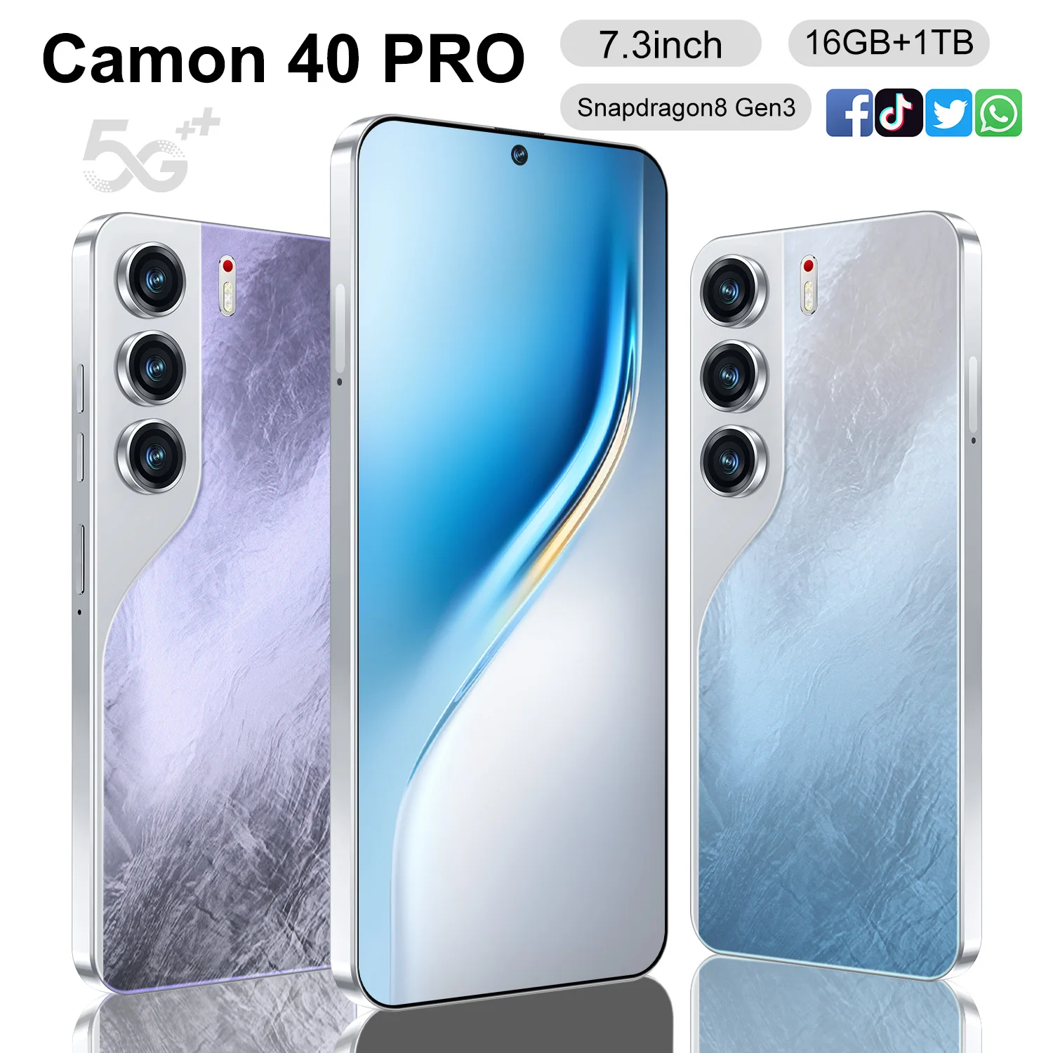 Tecno Camon 40 Pro 5G Smartphone 7-Inch HD Screen Dual Sim Card