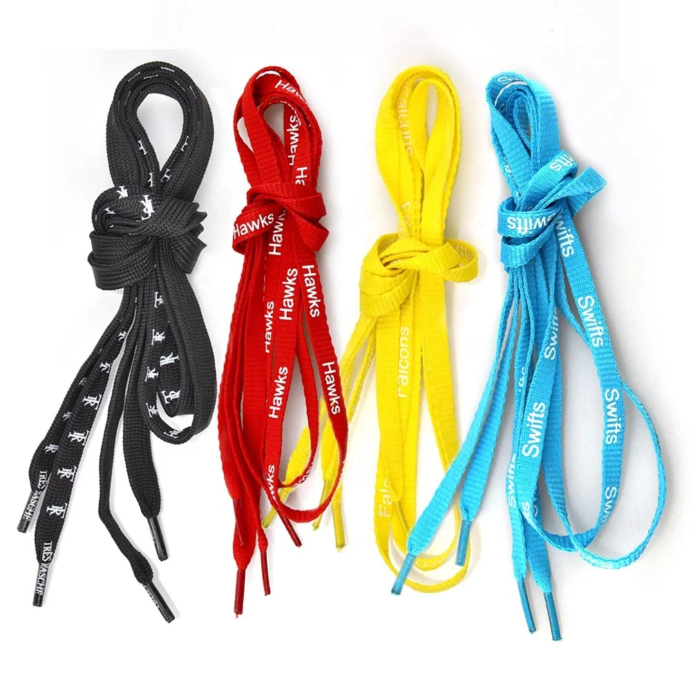 All'ingrosso bambini lacci delle scarpe di corda colorful Custom logo 120  centimetri lungo 20 millimetri di larghezza lacci delle scarpe con punte di 