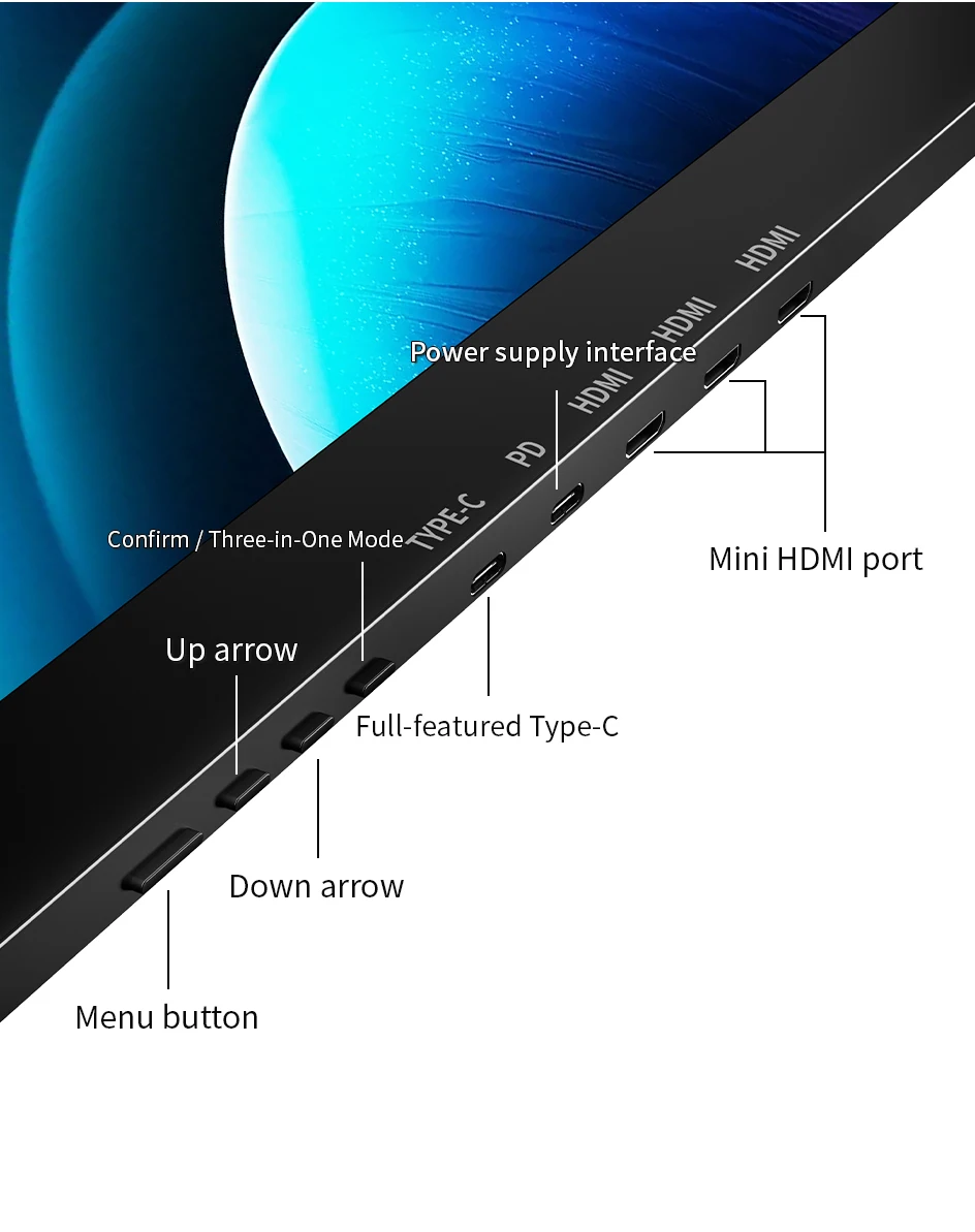 14.0" Aluminium Triple Folding Monitor (1080P / 2.5K Optional) detail 4