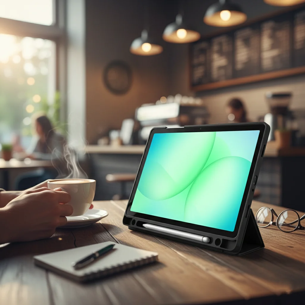 product premium tablet case with hard frame and soft cover tpupc trim stand function  anti scratch and shockproof for samsung tab a11-8