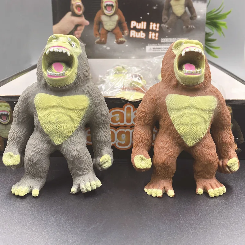 Juguete de Orangután Divertido y Popular, Pelotas Antiestrés Blanditas,  Figuras de Animales de Plástico, Alivio de la Ansiedad, para Niños y Niñas