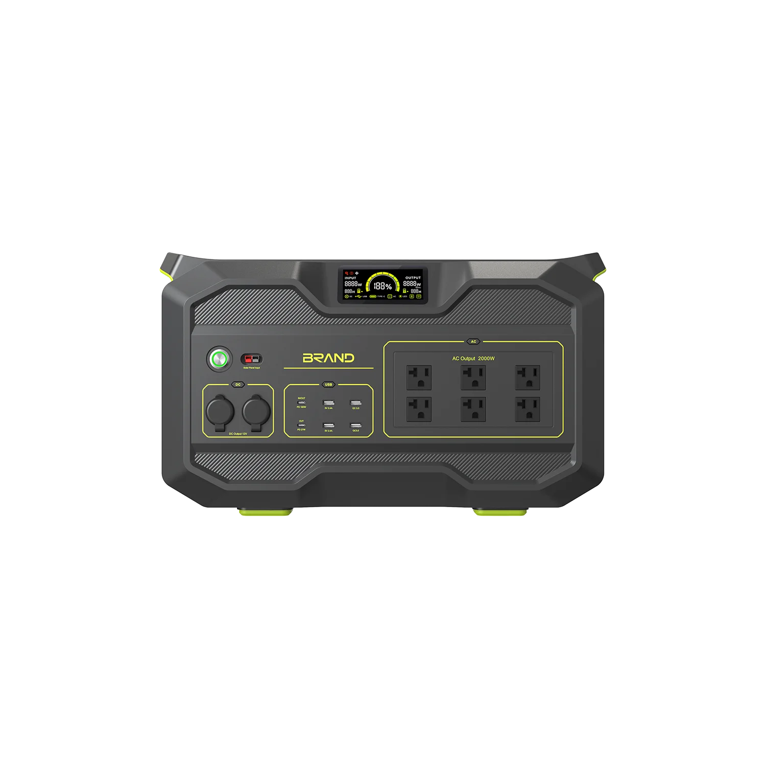 RisunPower S2400 48V 52Ah 2496Wh 2400-4800W LiFePO4 Lithium Battery smart light Portable PowerStation Emergency Outdoor Power