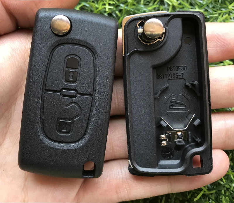 2 Buttons Folding Remote Control Car Key Shell Vehicle Keys Case With HU83 and CE0536 for Citroen Peugeot 407 SW 107 207 307 308