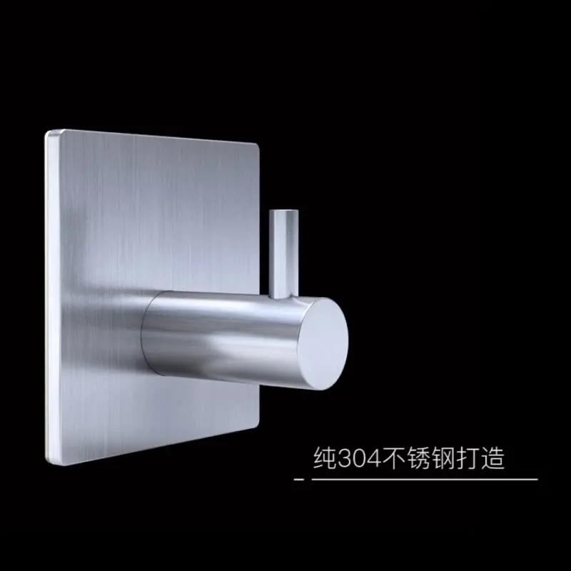 304 Stainless Steel 3M Viscose Oblique Hook European Load-Bearing Adhesive Bathroom Wall Hook Hook Hook 