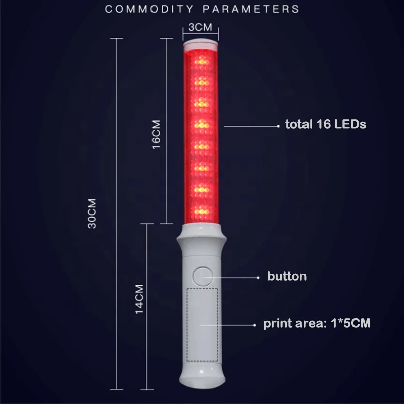 New Led Wand Remote Controlled Led Glow Stick for Concert Multi Color Led Flashing Light Baton for Night Club Bar  Event  Party