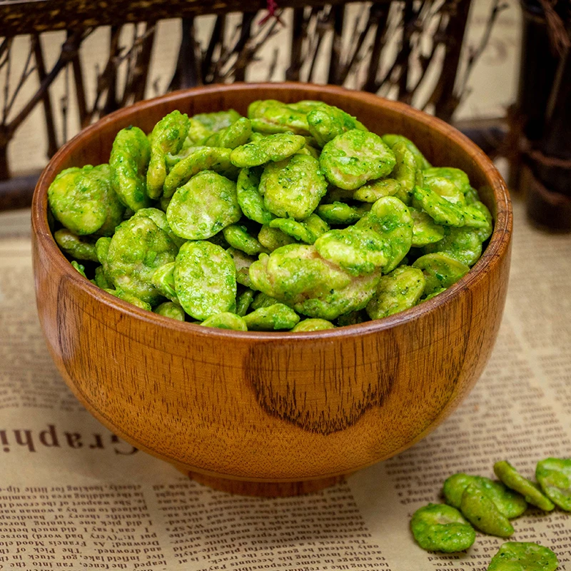 Crispy Fried Seaweed Fava Beans Snacks Sliced Broad Bean Product