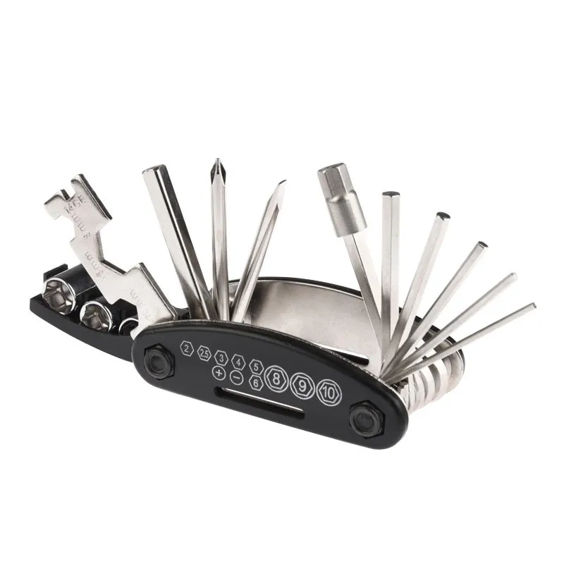 16-in-1 Steel Mountain Bike Hex Screw and Wrench Driver Multifunction Bicycle Repair Tool Cycling Equipment