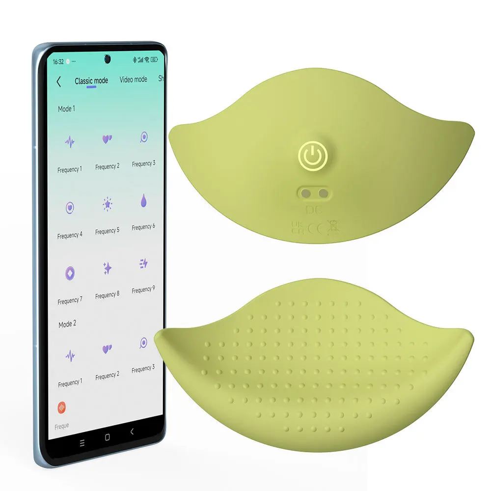 Vendita calda APP Cuscinetti per capezzoli elettrici Vibratore Prodotti per adulti Giocattoli per adulti 9 Modalità di vibrazione Massaggio Seno Giocattoli sessuali Vibratore per il seno_voghion.com