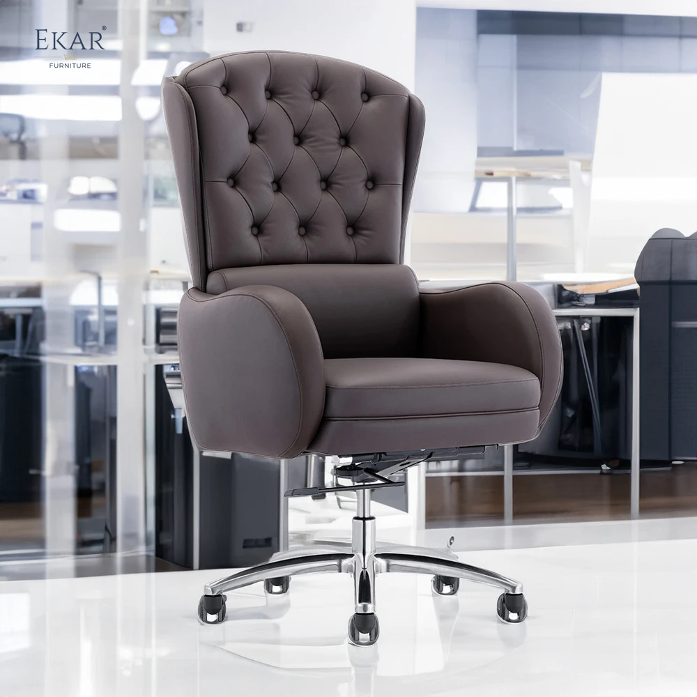 Premium Italian Imported Top-Grain Leather Office Chair: Ultimate Comfort & Sophistication details