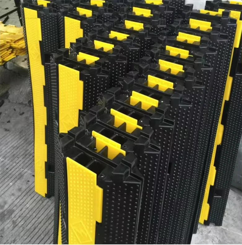 Safety Hump Ramp Hot Safety RAMP Cable Bridge Road Hump PVC Speed Bump Cable Protector ...