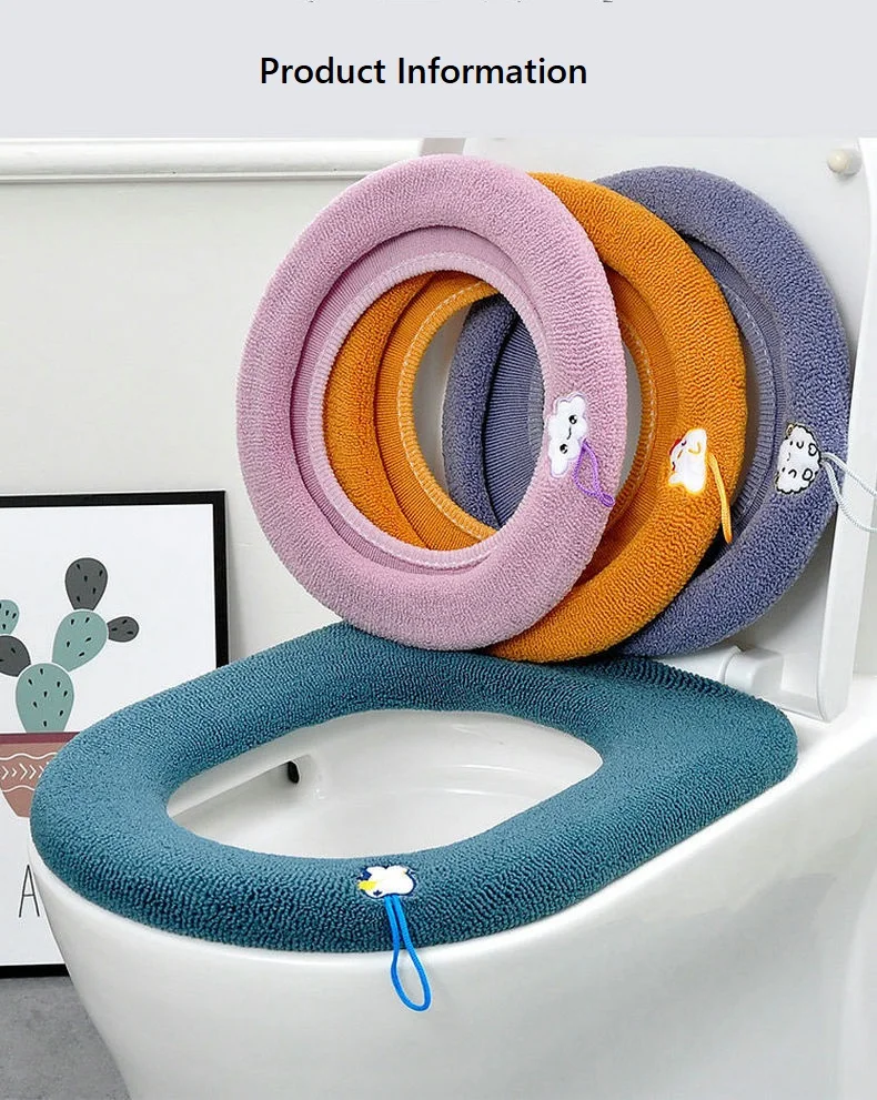 Thicker Bathroom Toilet Seat Cover Pads Soft Warmer Toilet Seat Cushion