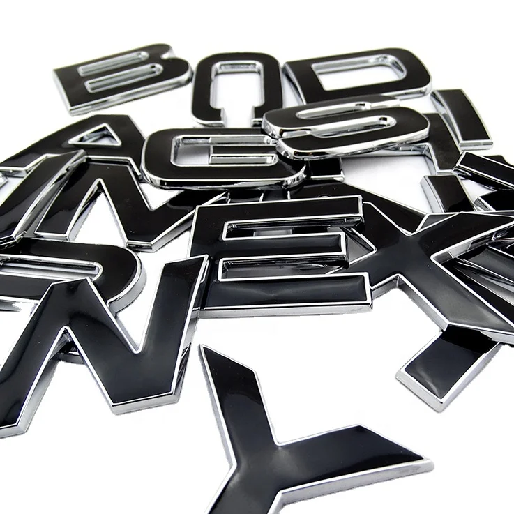 Custom 3D Chrome Logo Sticker with Letters & Numbers Compatible with Range Rover Auto Car Emblem Stickers
