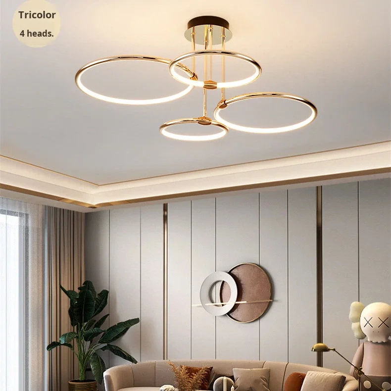 ثريا سقفية عصرية كاجوال بقيادة ليد، مصباح ألومنيوم أنيق ومبتكر للغرفة والنوم، ذكي وسهل الاستخدام، فاخر 6170