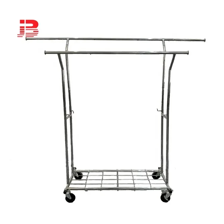 Clothing Store Metal Clothing Garment Rack/ Movable Clothes Hanger Display Rack details