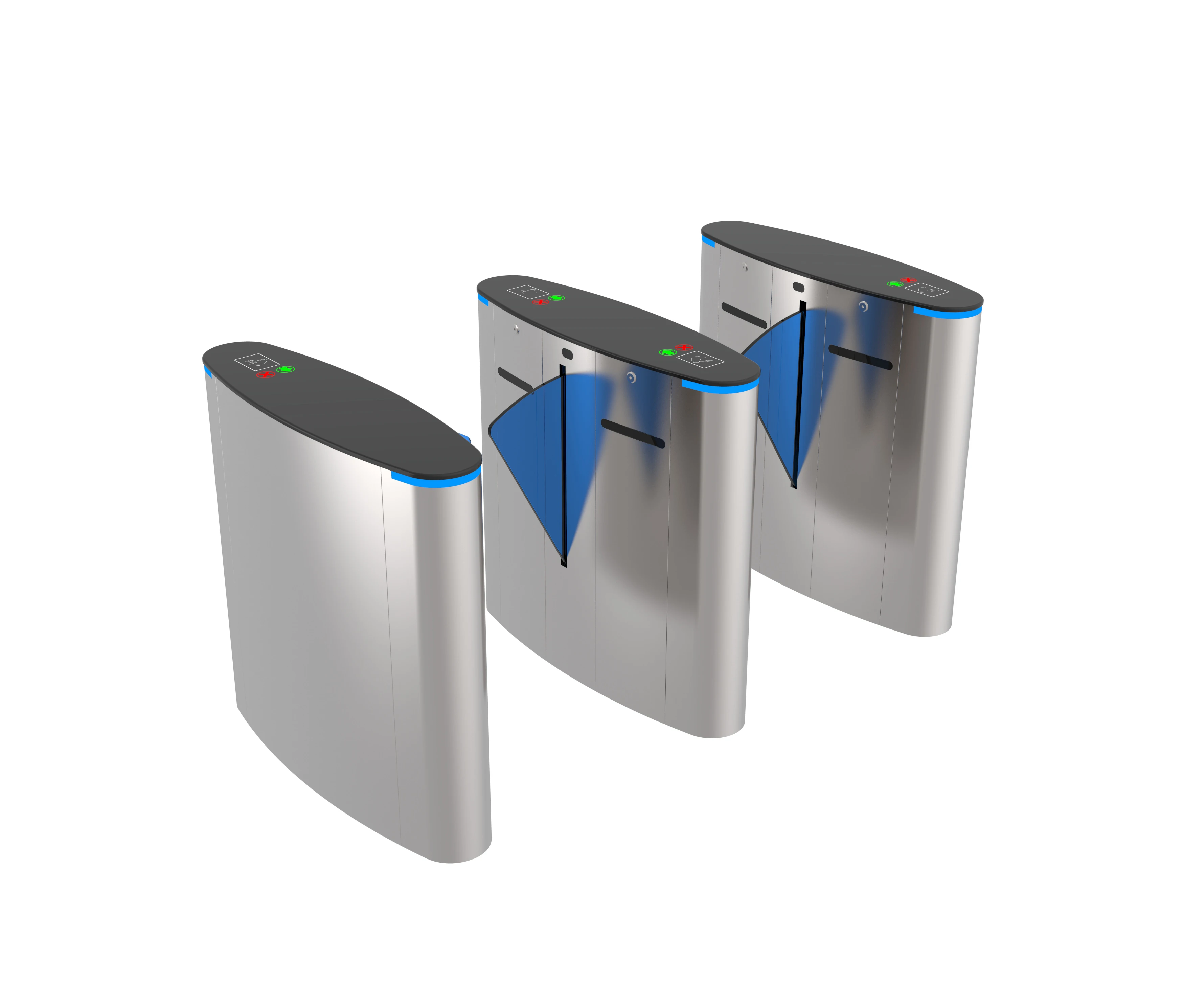 Flap Barrier Gate Servo Motor Safe Flap Barrier High Speed Flap Turnstile