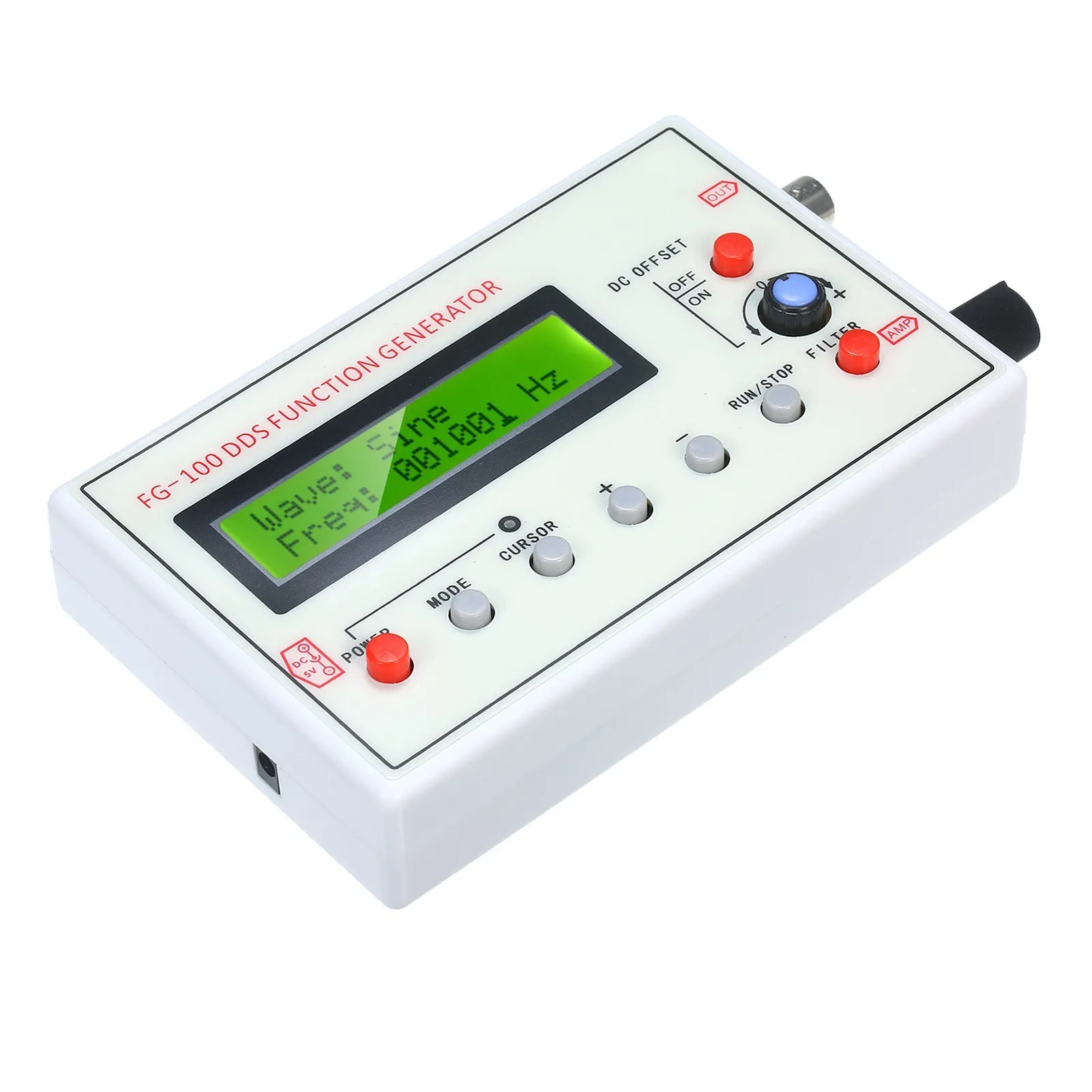 DDS 1HZ-500KHz Function Signal Generator Sine &Triangle &Square Wave Frequency 