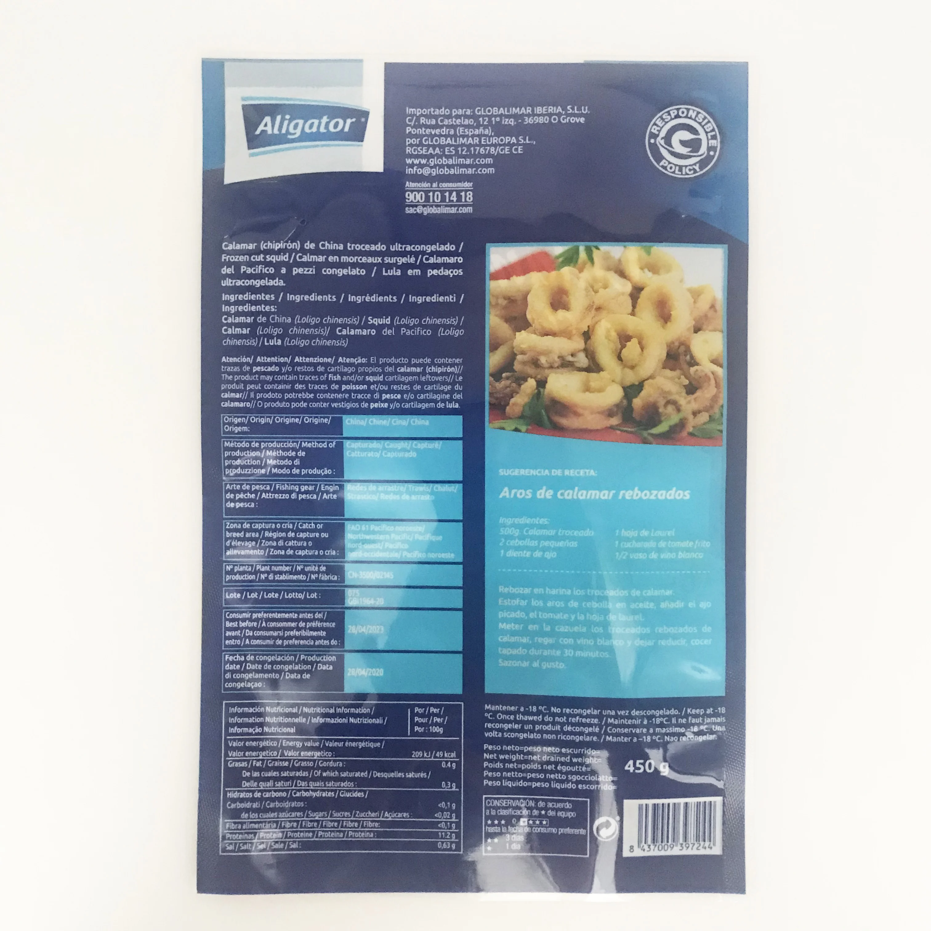 Free Design Custom Print Fish Food Grade Plastic Vacuum Seal Storage Packaging Bag Frozen Mixed Seafood Bags