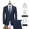 Navy Suit+Pants no slit