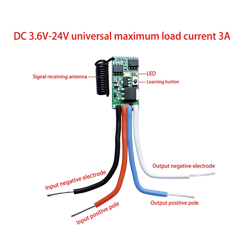 Micro Wireless Remote Control Switch Module 3000 Meters Remote Control 3.6V 6V 12V Battery Power Supply Electromagnetic On/off
