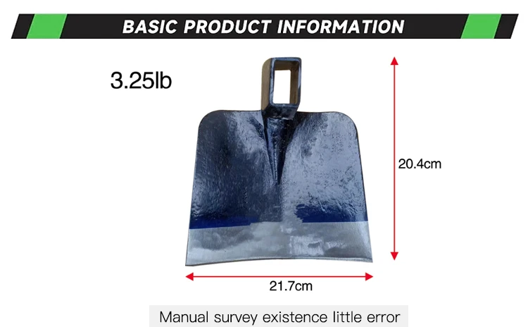 product chinese factory customized shape  forged  steel garden  metal farming  tool weeding h320 hoe head-3