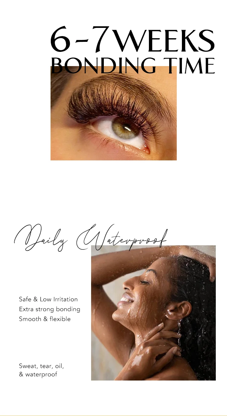 Unimore Mink Black Strong Low Humidity Waterproof False Korean Vegan Eyelash Lash Glue Extension