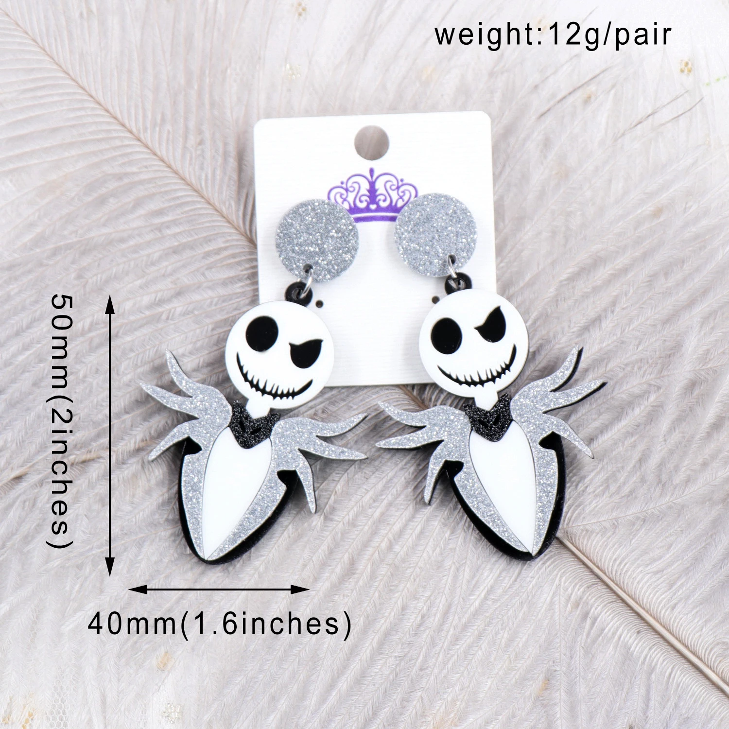 ERS444ER1114 Top fashion Promotion Nightmare Before Christmas Halloween Jack Tongue Cat Acrylic Earrings manufacture