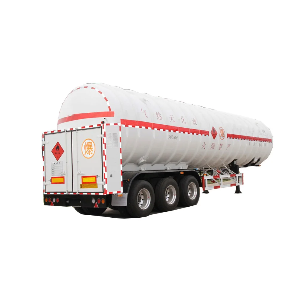 New 30-55 Cubic Meters Steel Semi-Truck Trailer for Liquid Oxygen CO2 LPG Liquid Ammonia LNG Storage 6x4 Drive Wheel Manual