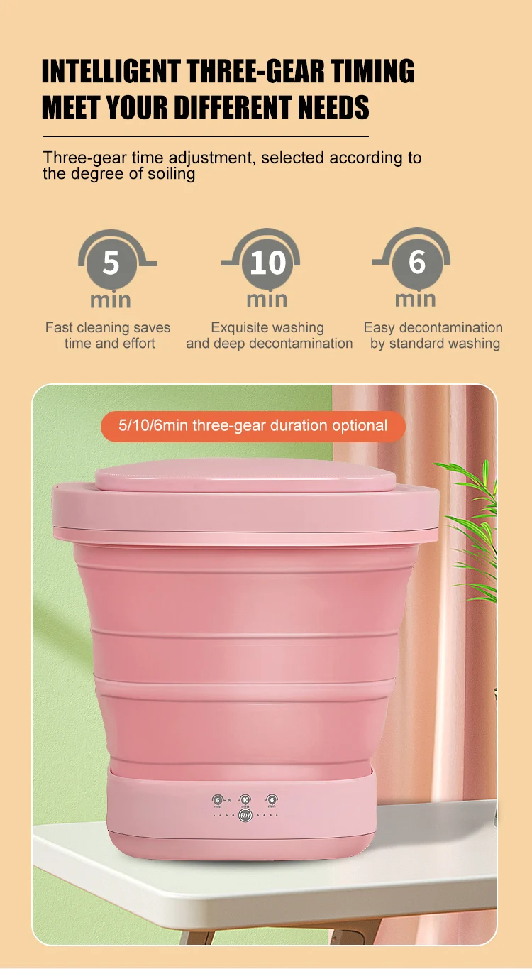 Factory Wholesale New Model Portable Foldable Mini Washing Machines