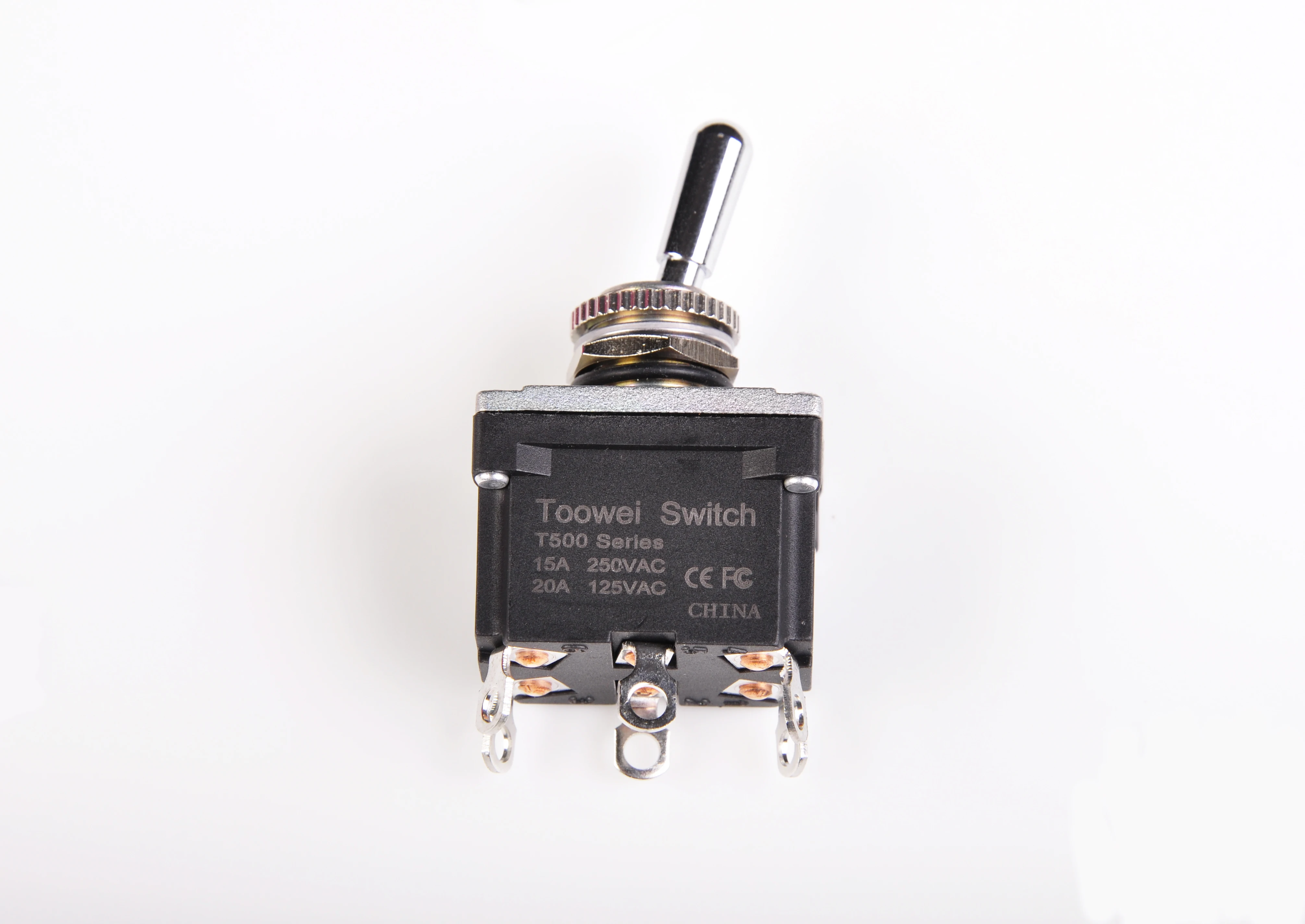 3-Pack SPDT Momentary Toggle Switch - (On)-Off-(On), Waterproof, Heavy Duty 20A/125VAC - KN3C-123AA