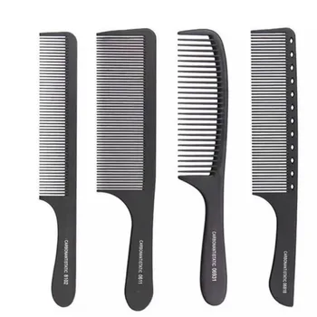 Hot Selling Professional  Antistatic Rat Tail Pin Hair Comb in Stock Black Teasing Comb Fine and Wide Tooth Hair Barber Comb