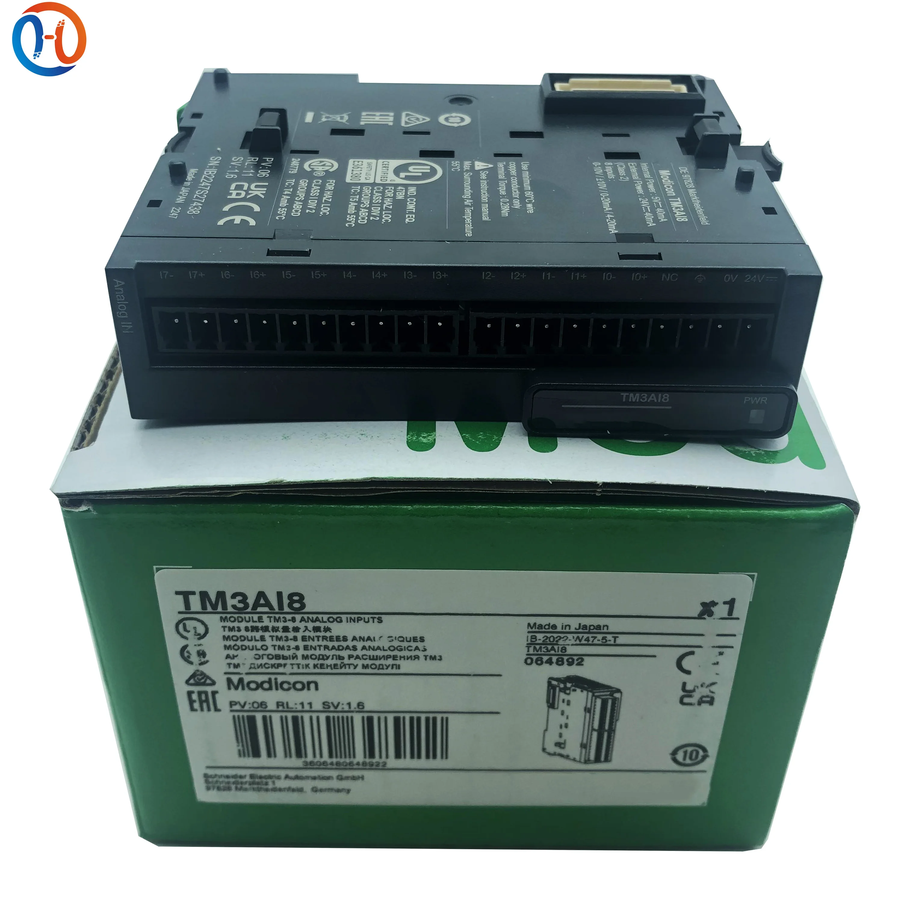 new original tm3ai8 modicon tm3 series analog input expansion module 8 channel analog signal collection high precision and strong anti interference performance compact size and easy installation perfectly compatible -5