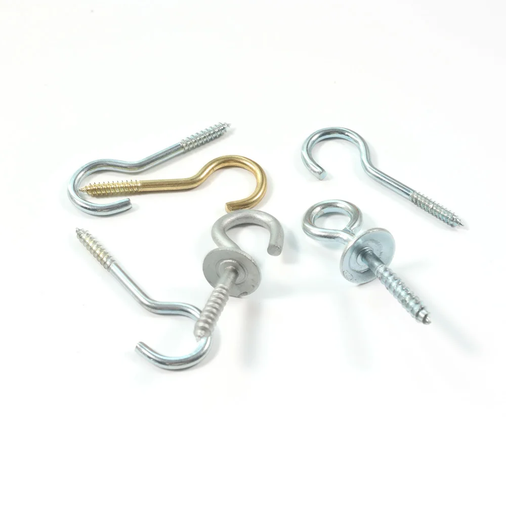 Custom Galvanized Sheep Eye Self-Tapping Screw With Circle Light Hooks Loop Ring Nail M3 M5 M8 Thread Sizes Sheep Horn Eye Bolt