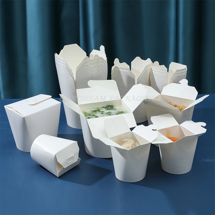 Custom Pagoda Chinese Asian Microwavable Doner Box Paper Paperboard