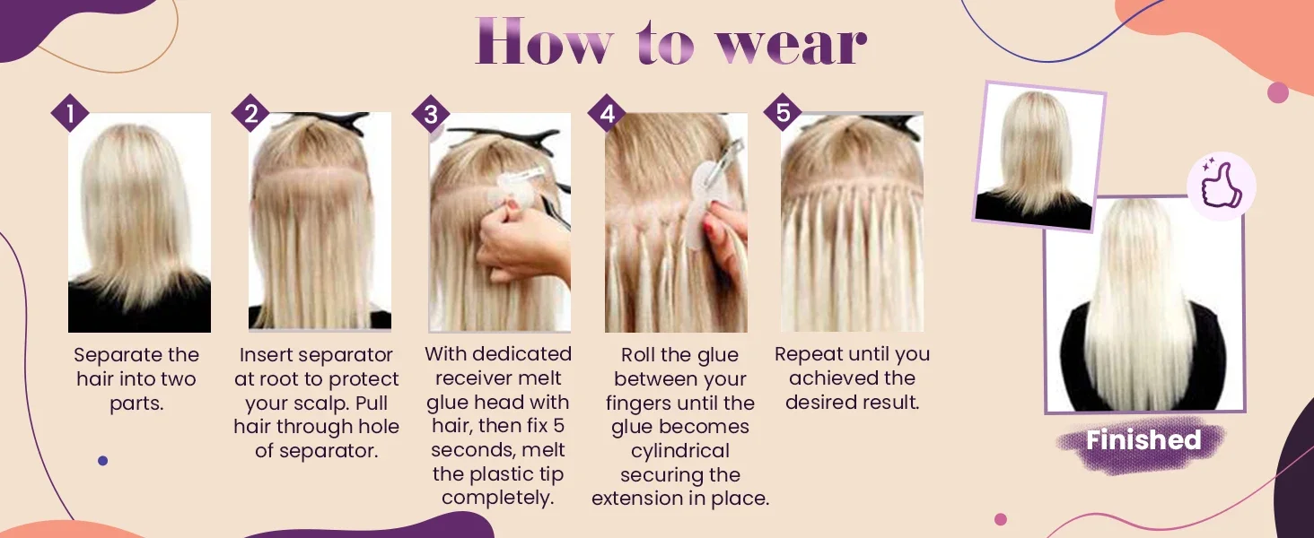 Laavoo Human Hair Extensions Remy U-tip Pre-bonded Human Hair_voghion.com