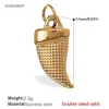 Pj438g double-sided Tooth Pendant