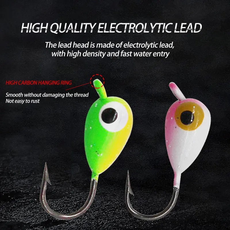Tungsten Gold Ice Fishing Jigs — Lucky 7 Pack, 4–6mm, For Walleye, Crappie, Panfish & Trout - View #8