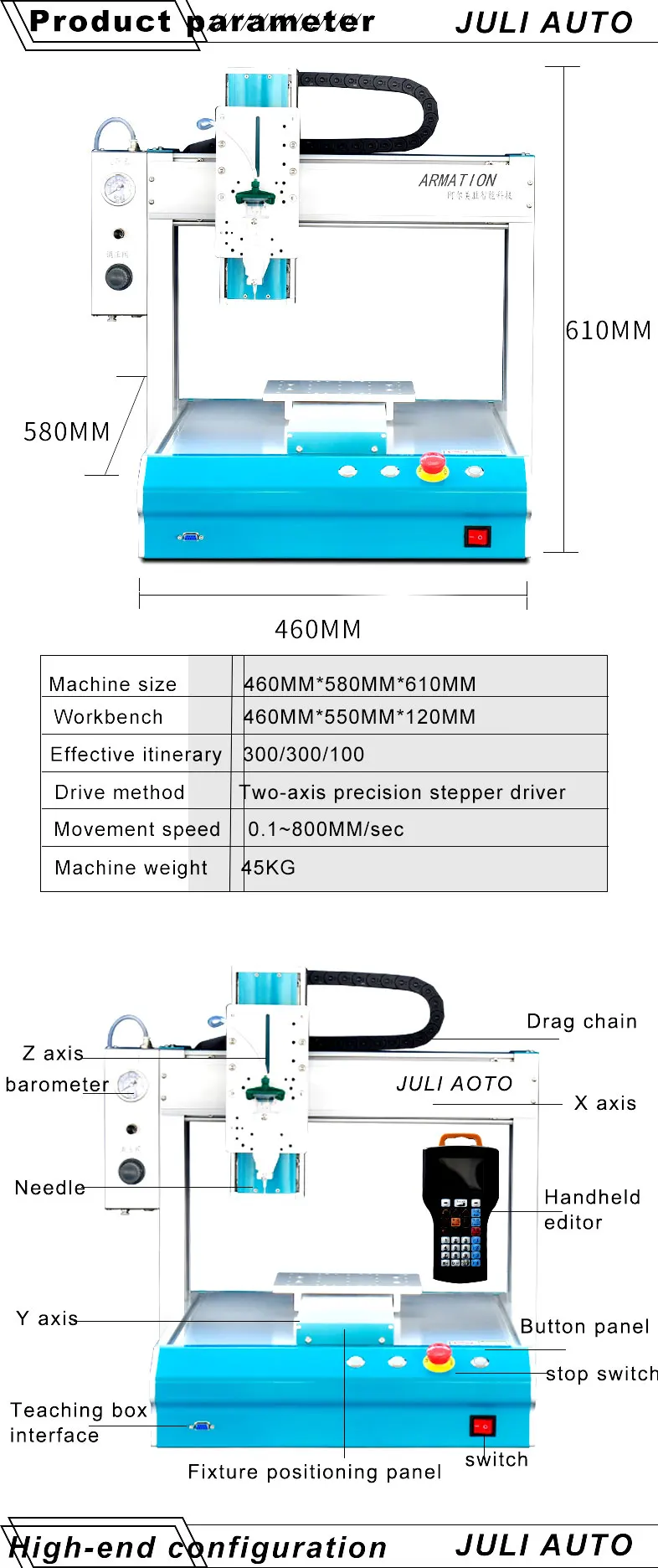 3 Axis Glue Dispensing Robot 3 Axes adhesive dispenser