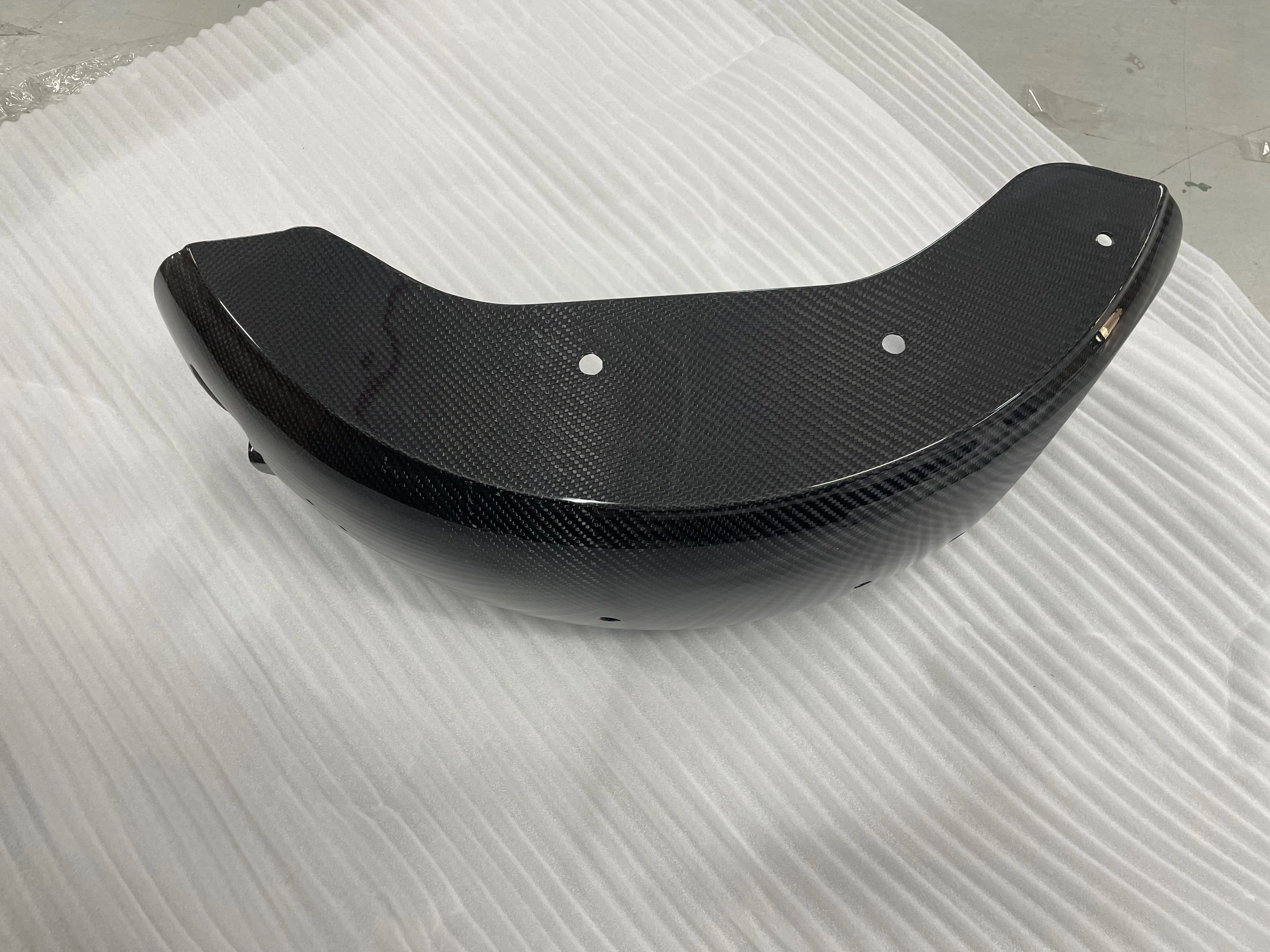 AKOSO Twill Weave Glossy 3K Carbon Fiber Motorcycle Rear Fender for Harley Davidson Low Rider S FXLRS Low Rider ST FXLRST FXRST