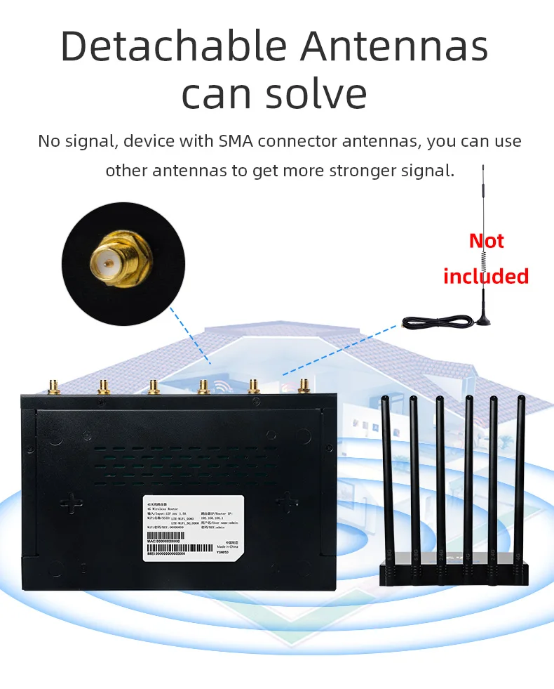 TUOSHI Internet Service Mikrotik Router Sim Port Device Sms Modem Tenda Router 4G 5g Lte Dual Sim Card Router with Bonding