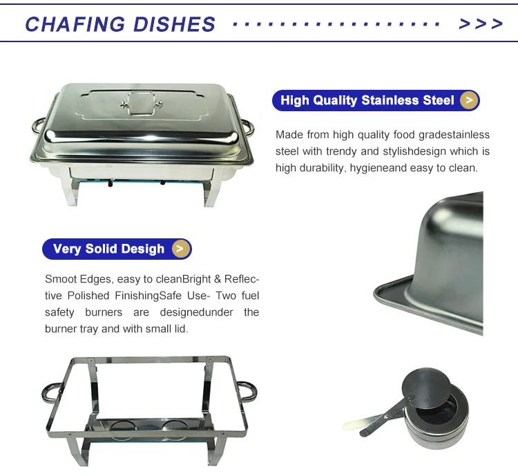 Wholesale Arabic Chaffing Dish Gold Marble Color Chafing Dishes Buffet