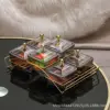 Plastic square bowl - smoky gray