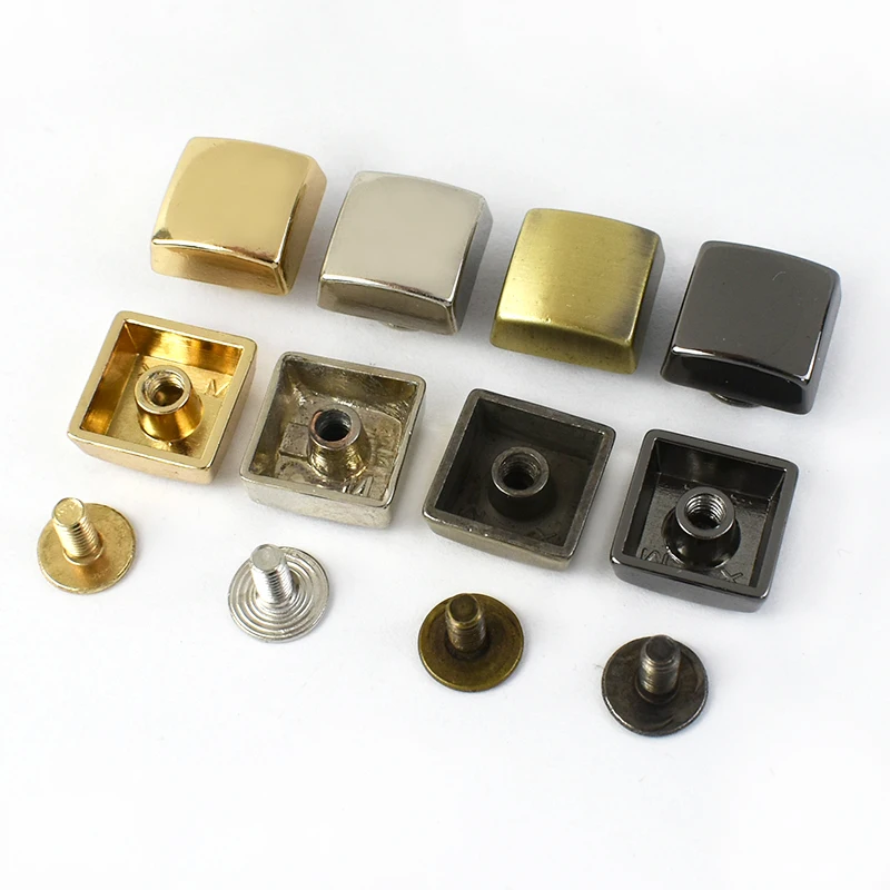 Meetee ZK888 Alloy Square Rivet Nails for Handbag Accessories